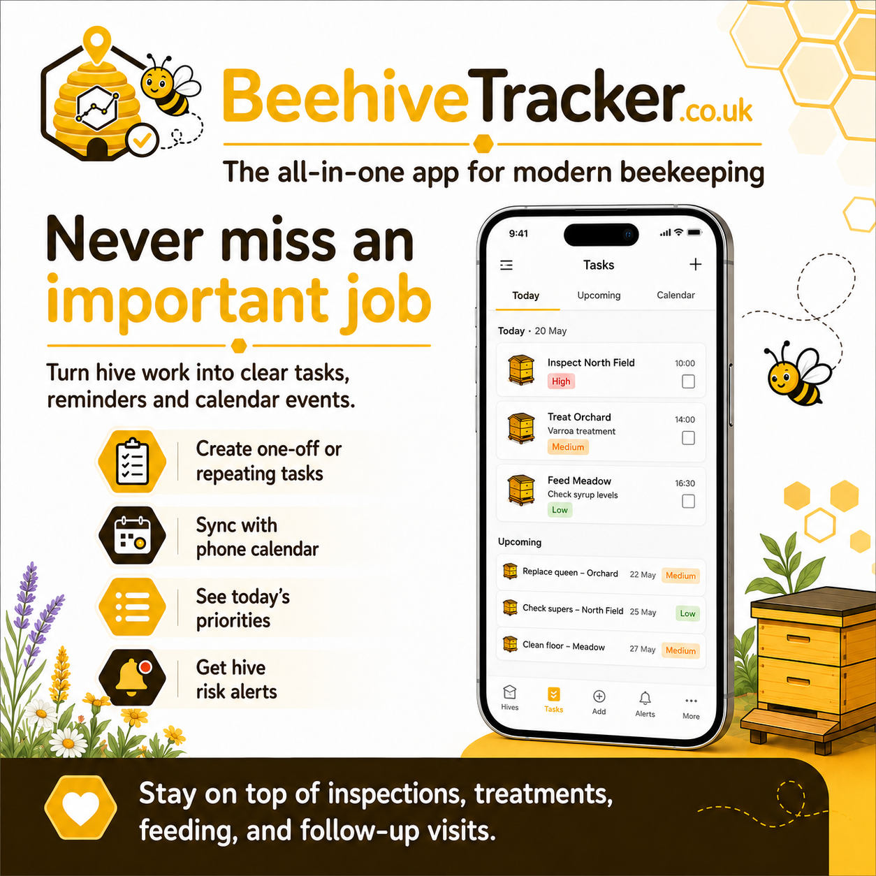 Scan a QR label and open the right hive